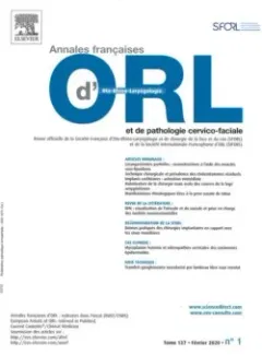 Annales d'otolaryngologie et de chirurgie cervico faciale (Franska)