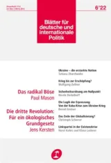 Blätter Für und Internationale Politik (Tyska) 1