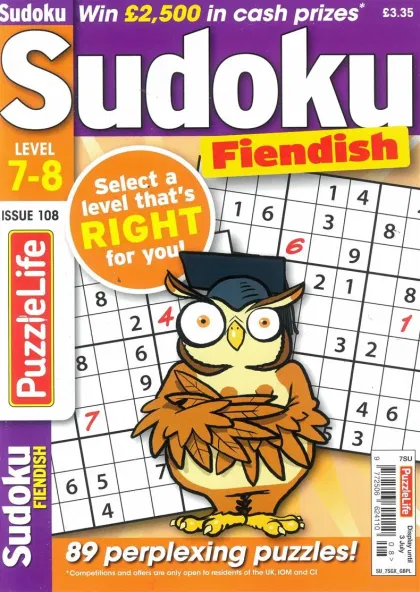 Puzzlelife Sudoku Fiendish 6-7 Magazine