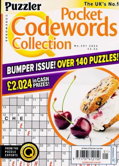 Puzzler Q Pocket Codewords Collection Magazine