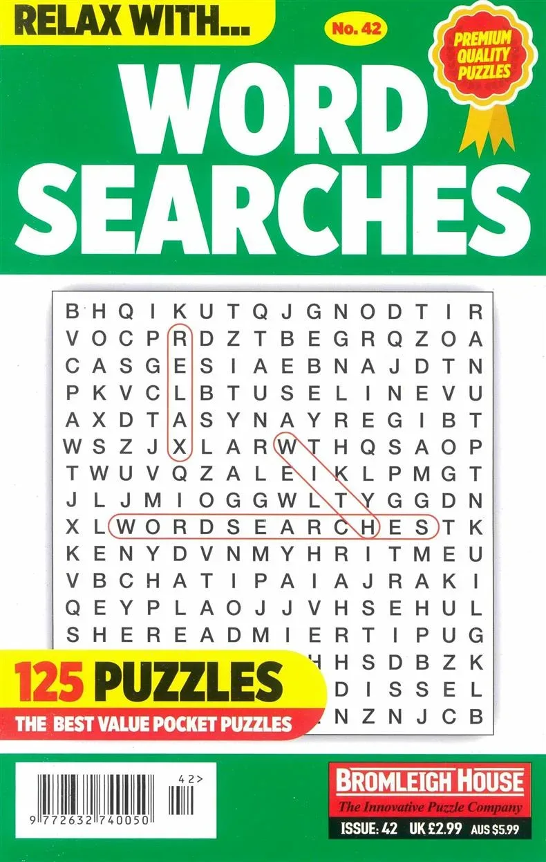 Relax With Wordsearches Magazine