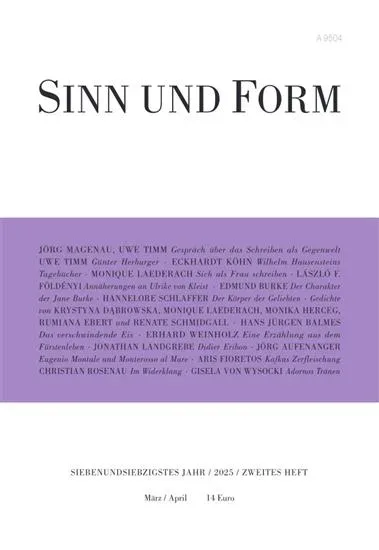 Sinn und Form (Tyska)