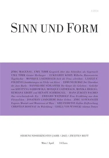 Sinn und Form (Tyska)