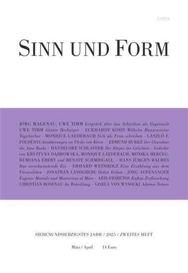 Sinn und Form (Tyska)